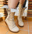'Clockwork Fairy' Ankle Boots in Cream