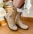 'Clockwork Fairy' Ankle Boots in Cream
