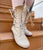 'Clockwork Fairy' Ankle Boots in Cream