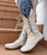 'Clockwork Fairy' Ankle Boots in Cream