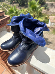 'Fairy Slippers' Ankle Boots in Royal Navy for Pre Order