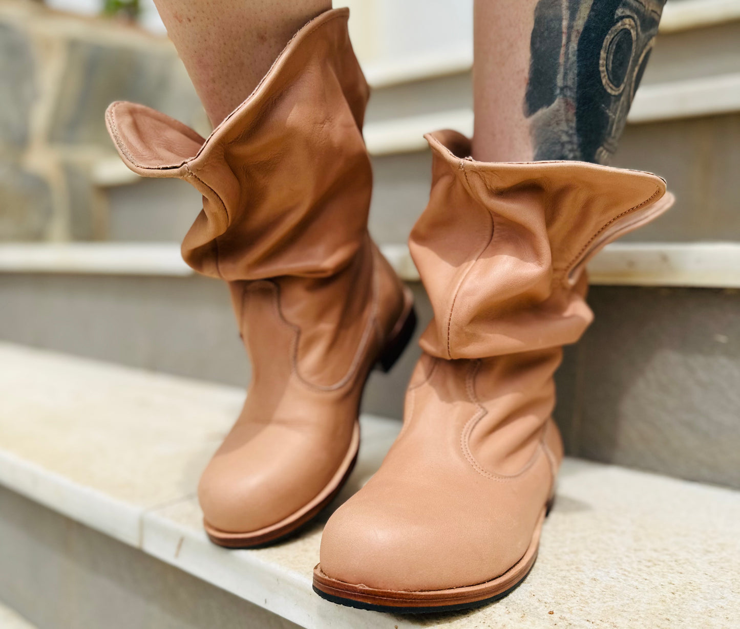 'Fairy Slippers' Peach Ankle Boots