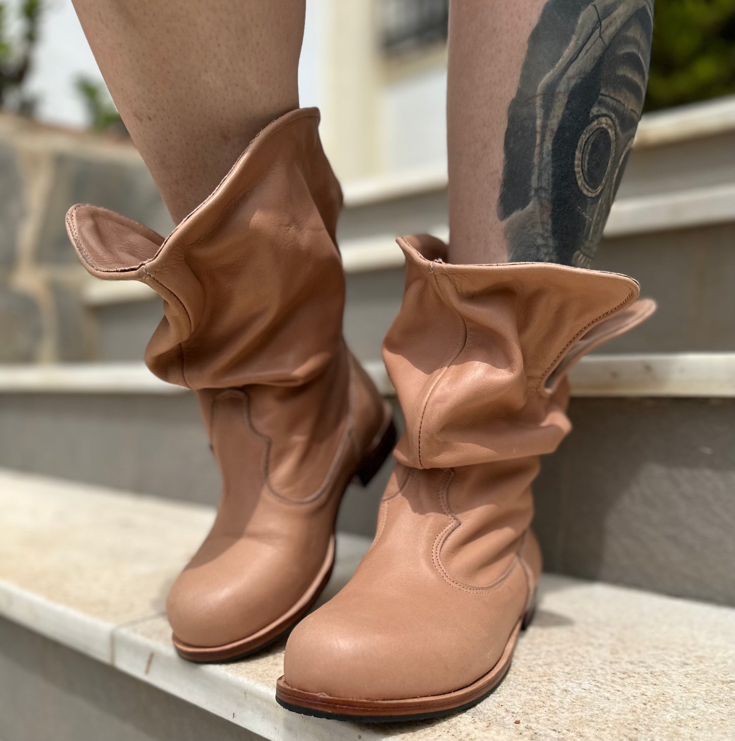 'Fairy Slippers' Peach Ankle Boots