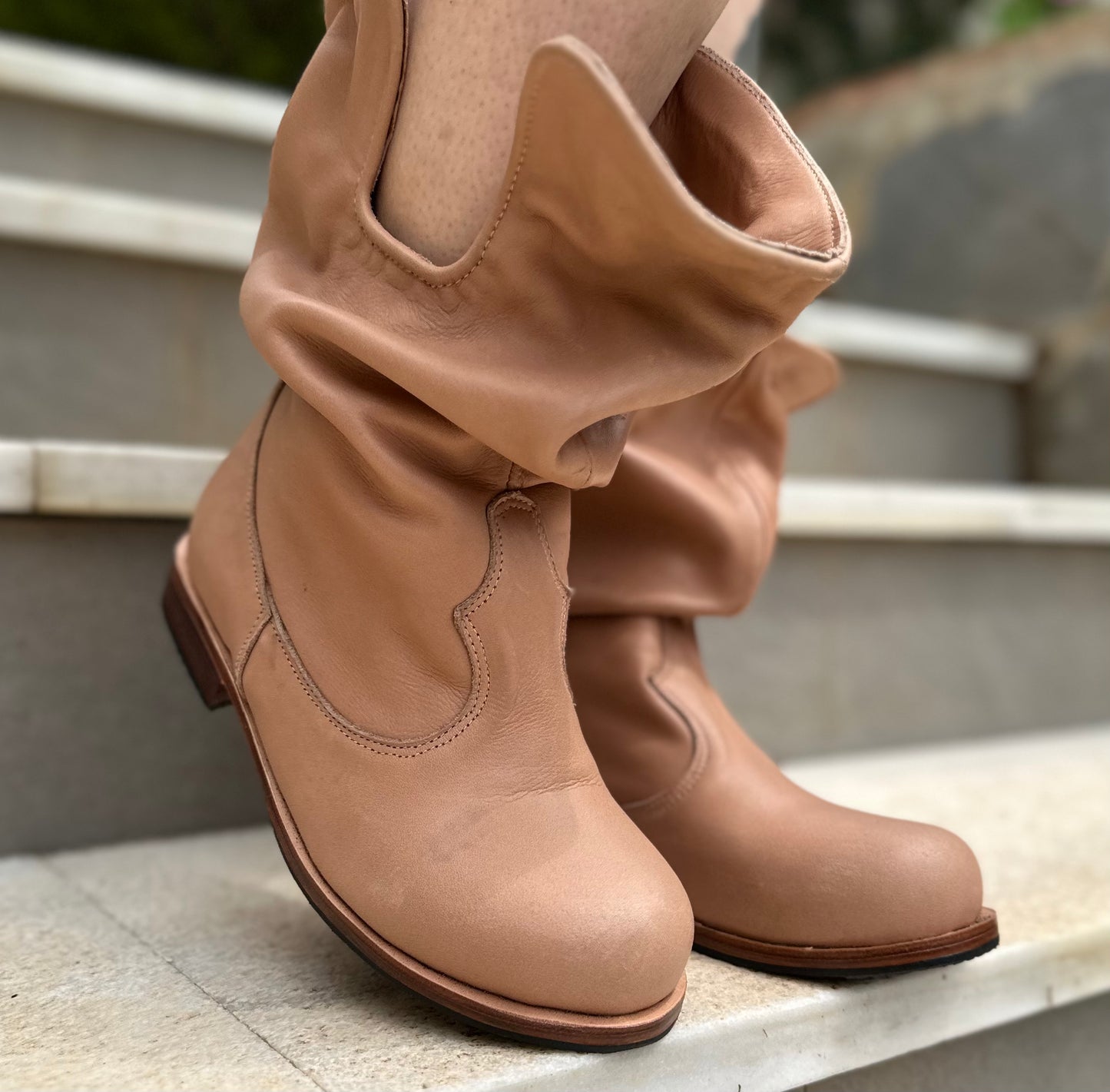 'Fairy Slippers' Peach Ankle Boots