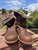 'Fairy Slippers' Ankle Boots in Brown Batik for Pre Order
