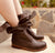 'Fairy Slippers' Brown Ankle Boots for Pre Order