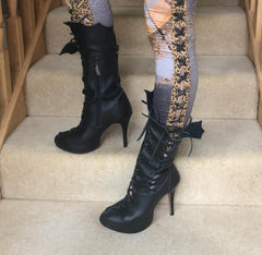 Ms Perfect Black Leather Ankle Boots for Pre Order