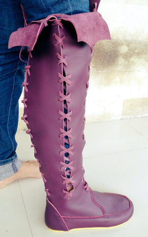 Knee High Leather Boots for Wider Calves for Pre Order
