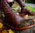 'Clockwork Fairy' Ankle Boots in Brown with a bit of Golden Dust on Top