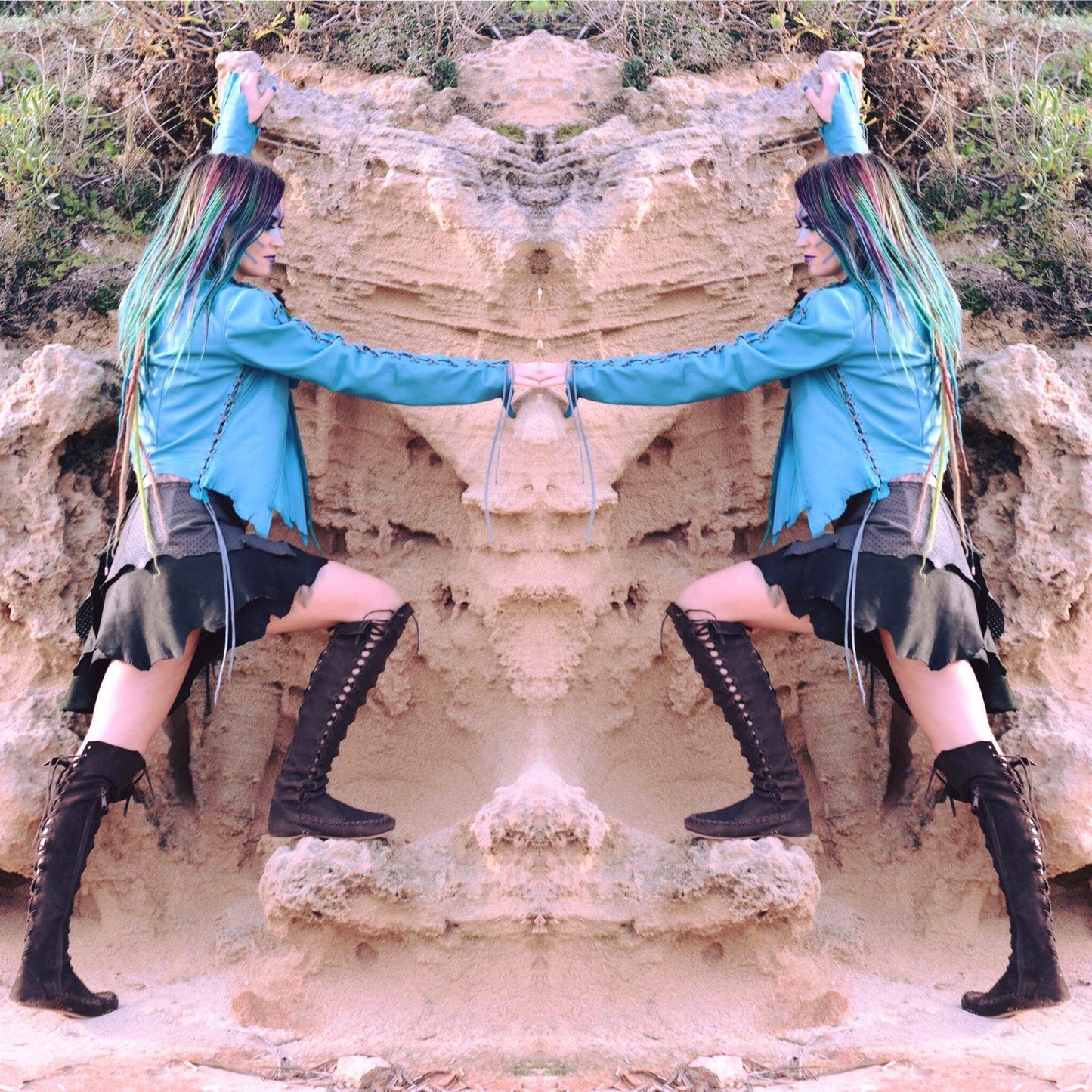 Chaqueta Bolero de Cuero 'Mermaid Dream'