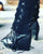 Ms Perfect Black Knee High Wedges Boots