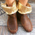 'Peter Pan Slippers' in Tan with Gold for Pre Order