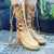 Nude Leather Ankle Boots