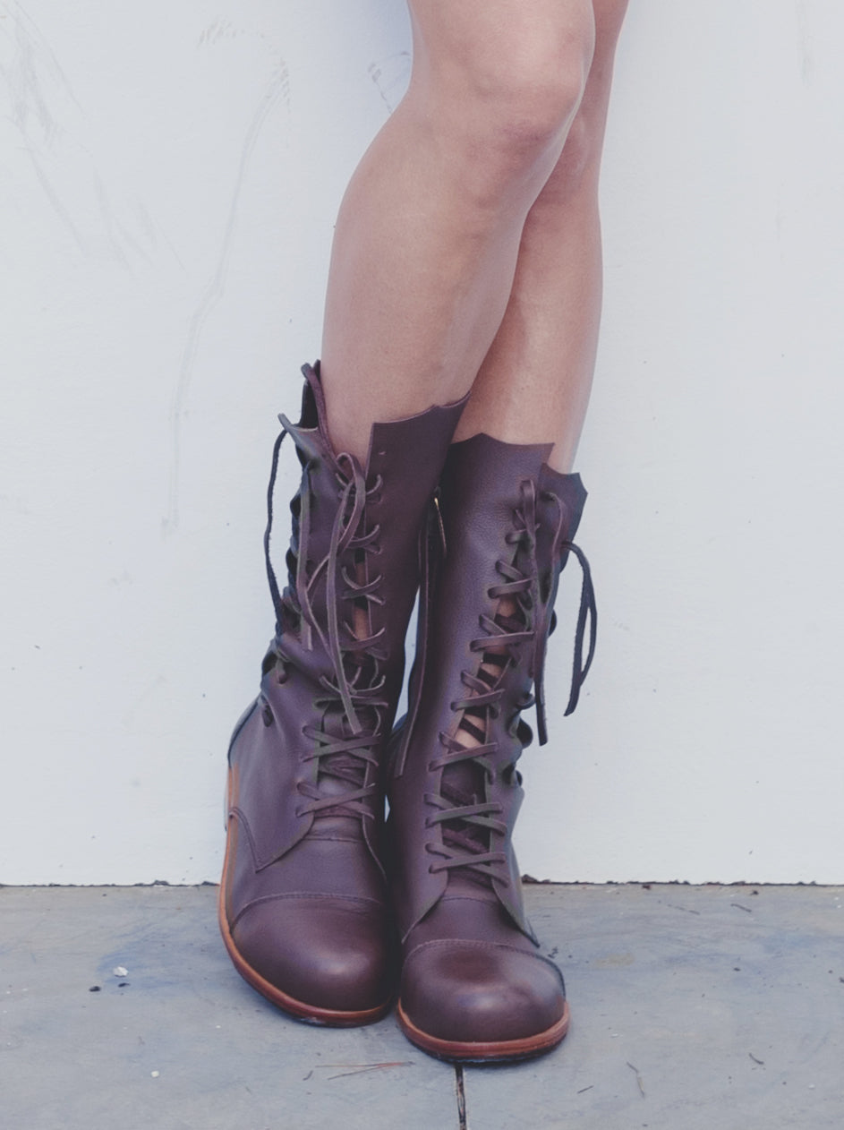 'Clockwork Fairy' Ankle Boots in Brown for Pre Order