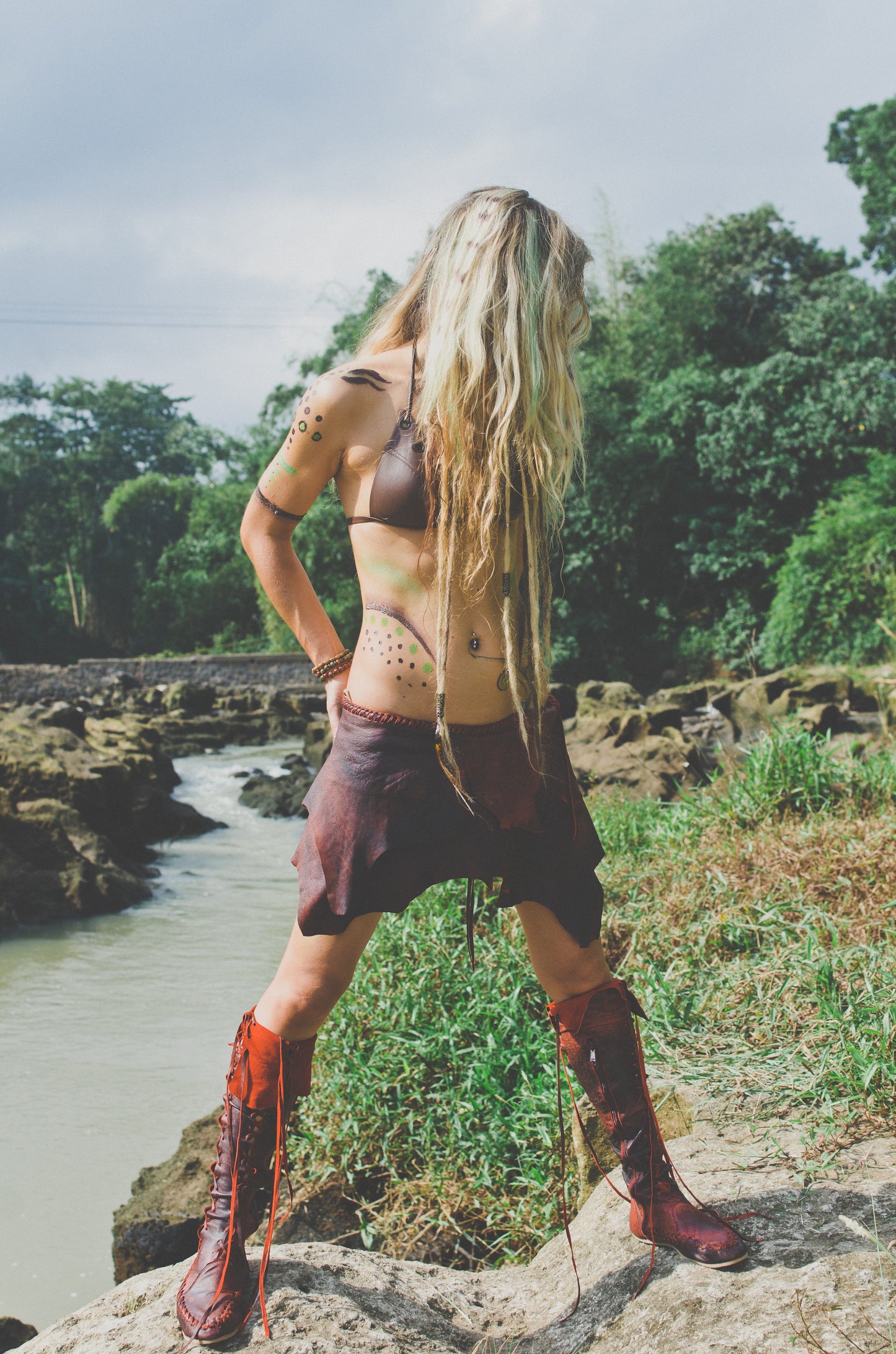 Flamenco Leather Skirt