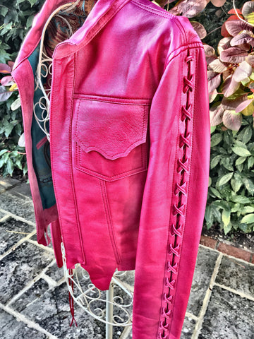'Never Bored' Bolero Leather Jacket