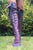 Plum knee high boots with cobalt laces