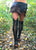 'Clockwork Fairy' Over Knee High Boots in Black with Tan Soles