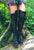 'Clockwork Fairy' Over Knee High Boots in Black with Tan Soles