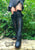 'Clockwork Fairy' Over Knee High Boots in Black with Tan Soles