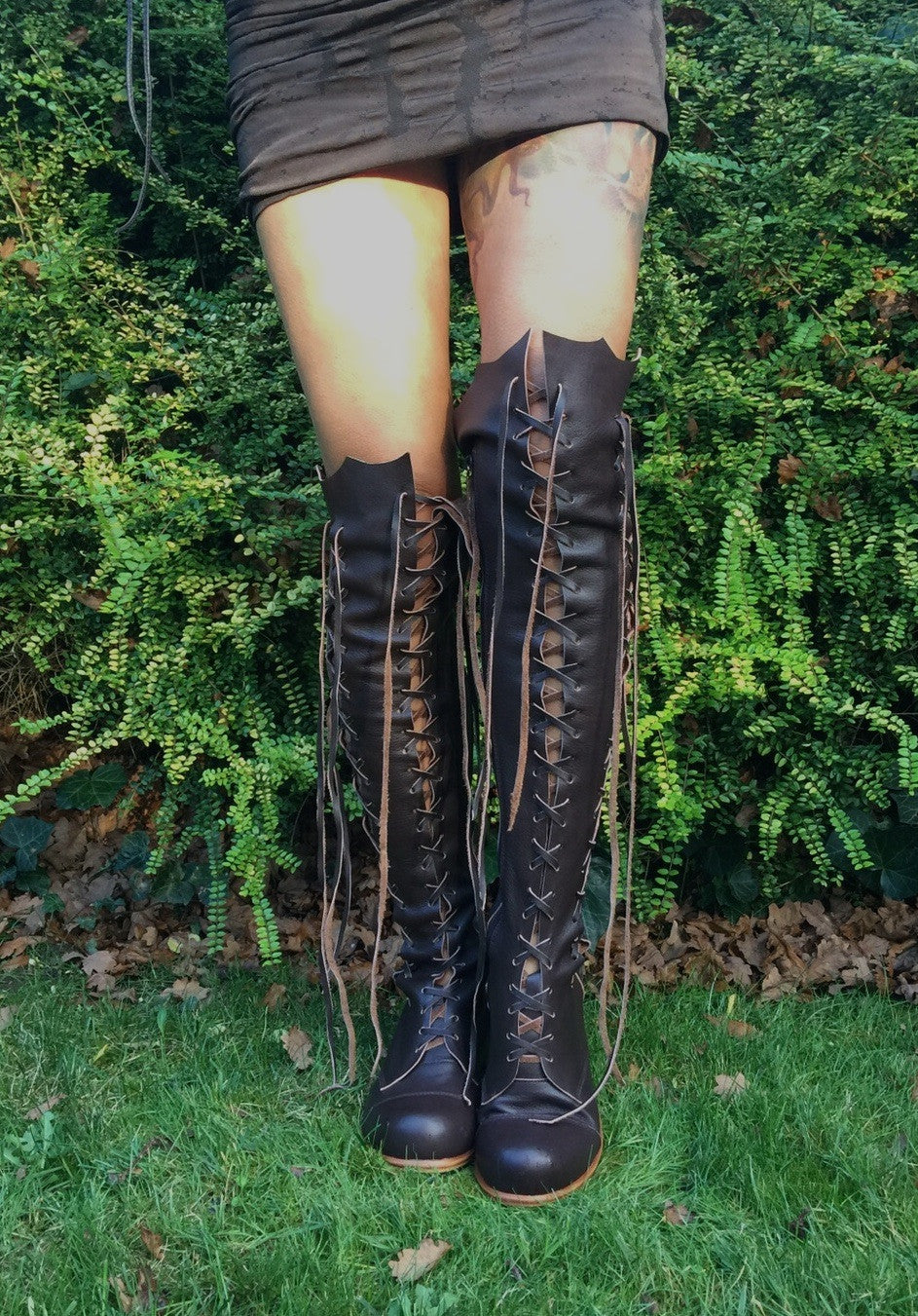 'Clockwork Fairy' Knee High Boots in Madagascar