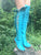 'Clockwork Fairy' Knee High Boots in Turquoise for Pre Order