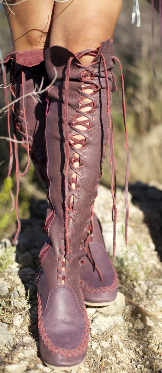 Botas hasta la rodilla 'Otro vaso de rojo'