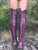 'Plum' Over The Knee High Leather Boots for Pre Order