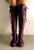 'Clockwork Fairy' Knee High Boots in Plum