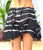 Zebra tie dye leather skirt