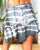 'Thames Valley Fog' Grey Leather Tie Dye skirt for Pre Order