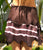 Brown Tie-Dye Leather Belt Skirt