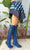 Cobalt Blue Knee High Leather Boots for Pre Order