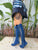Cobalt Blue Knee High Leather Boots for Pre Order