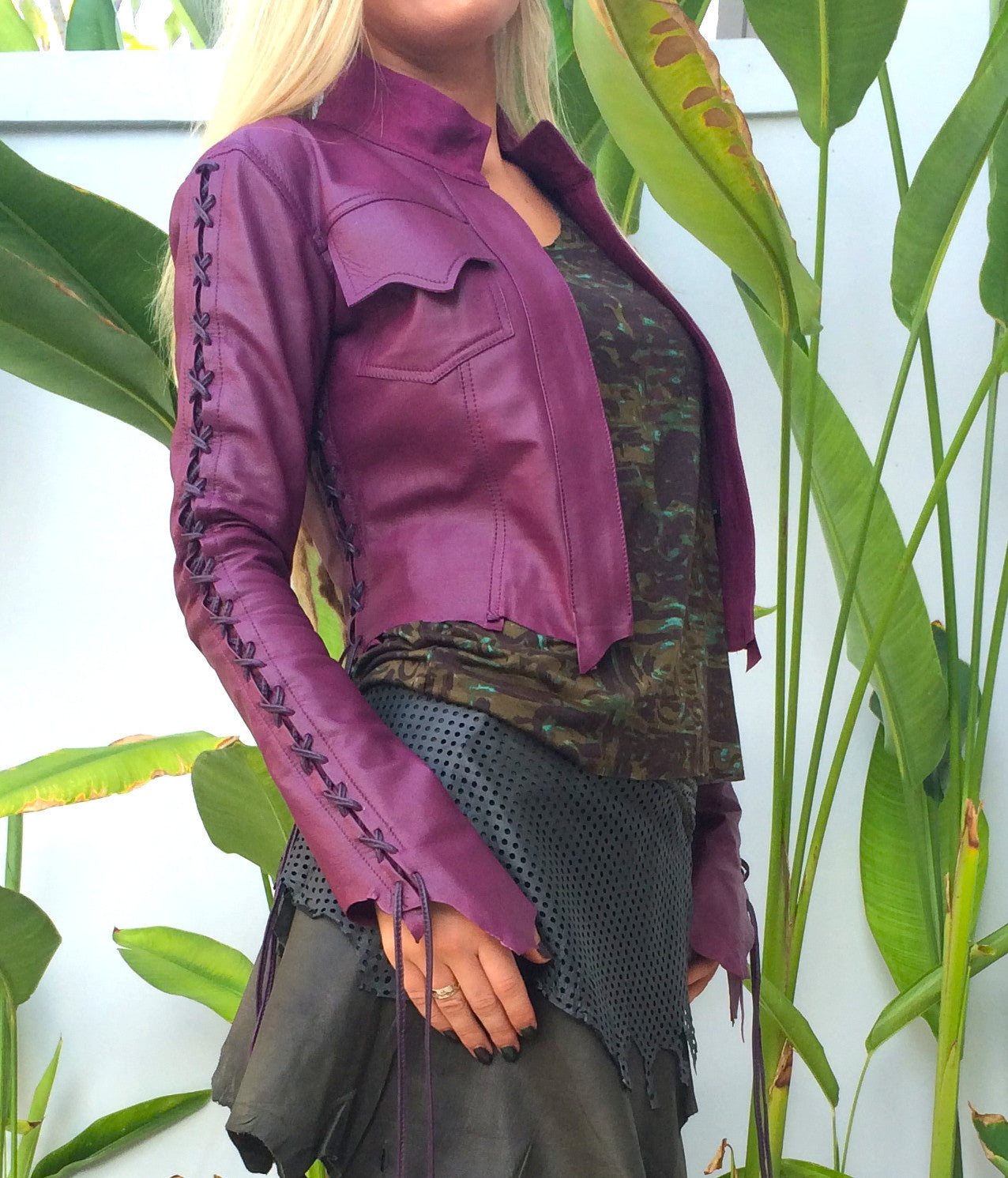 plum  bolero jacket
