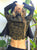 Leather Jacket with Serpent Print