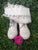 Clockwork Fairy  Knee High Boots in White Leather