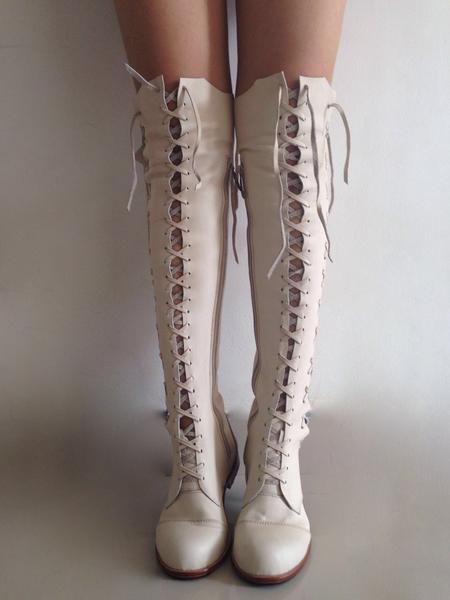 2 for 1 'Clockwork Fairy' Knee High Boots and a pair of Ankle boots for free