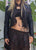 Leather Jacket with Serpent Print