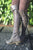 'Green grey, grey green' Leather Knee High Boots for Pre Order