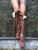 Chocolate Galaxy Tie Dye Knee High Leather Boots