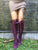 Plum Knee High Boots for Pre Order