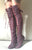 'Another Glass of Red' Over The Knee High Leather Boots for Pre Order