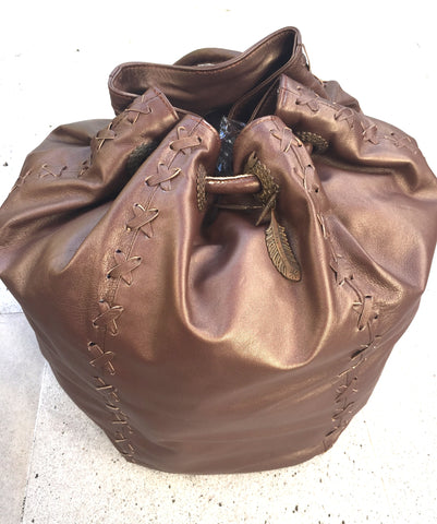 Choco Bronze Leather Bag