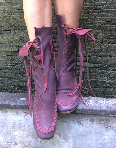 Another Glass of Red Ankle Boots for Pre Order