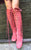 Coral Pink Knee High Leather Boots