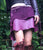 plum leather skirt