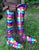 Rainbow Leather Knee High boots for Pre Order