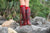 Antique Red Leather Boots For Women