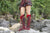 Antique Red Leather Boots For Women